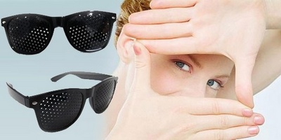 Перфорационные очки для улучшения зрения